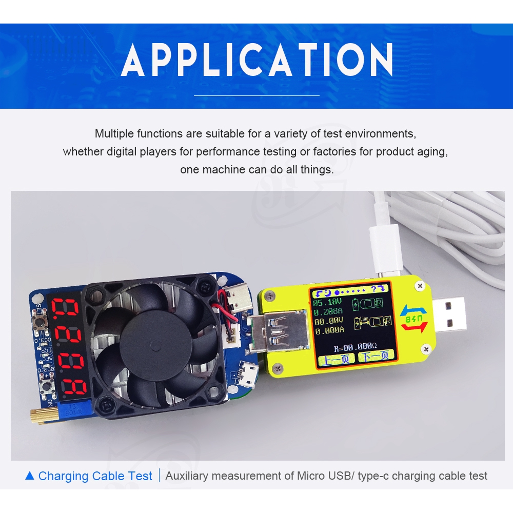 USB Electronic Load Digital Display Voltage Current Meter Battery Aging Detector