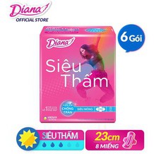 Combo 6 gói băng vệ sinh Diana siêu thấm gói 8 miếng