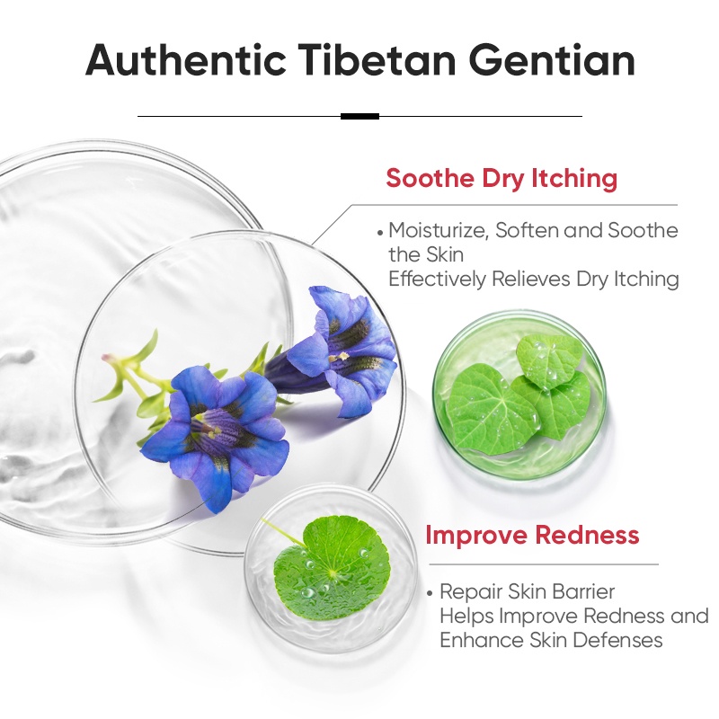 INOHERB Kem Tinh Chất Làm Dịu Da Nhạy Cảm  Gentiana Soothing Essence Light Cream for Oily Skin 50g