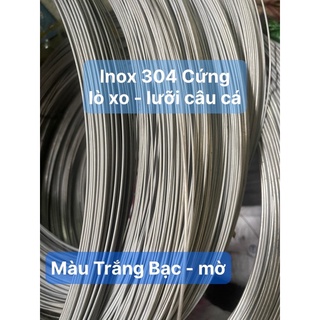 Fiman (0.5 kg ) - INOX 304 cứng Lò xo - Lưỡi Câu Cá - dạng trắng bạc mờ - SUS304 - nhiều kích cỡ