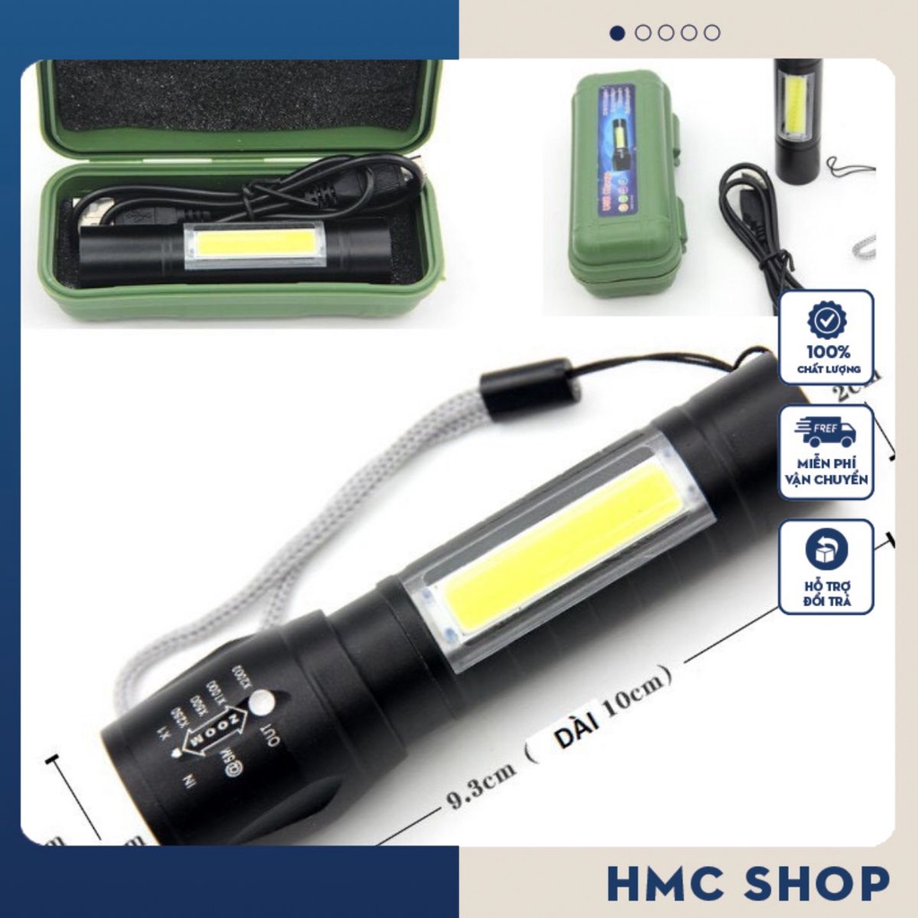 [Hàng Cao Cấp] Đèn Pin Mini Siêu Sáng Có Zoom - Chống Nước - Chống Va Đập