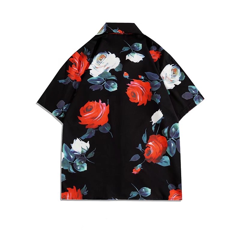 【M-3XL】Áo Sơ Mi Nam Cổ Thuyền Dáng Rộng Phong Cách Hip Hop Thời Trang Mùa Hè Mới Size Lớn Phong Cách Nhật Bản