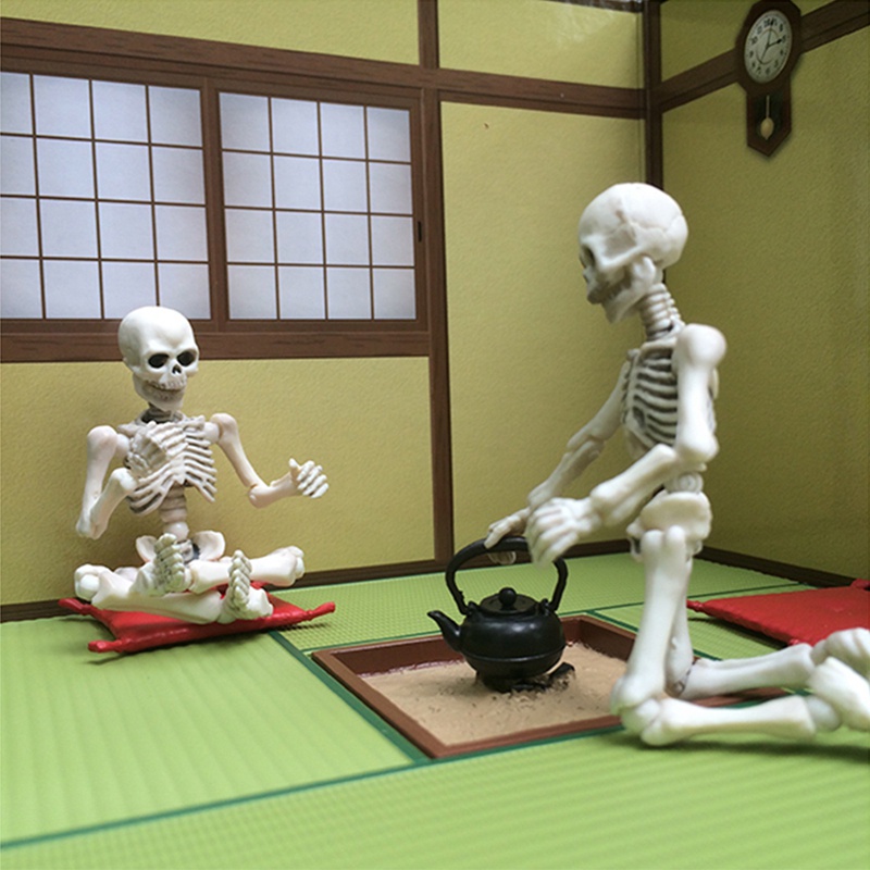 Mô Hình Bộ Xương Người Mini Toàn Thân Có Thể Di Chuyển Dùng Hóa Trang Halloween