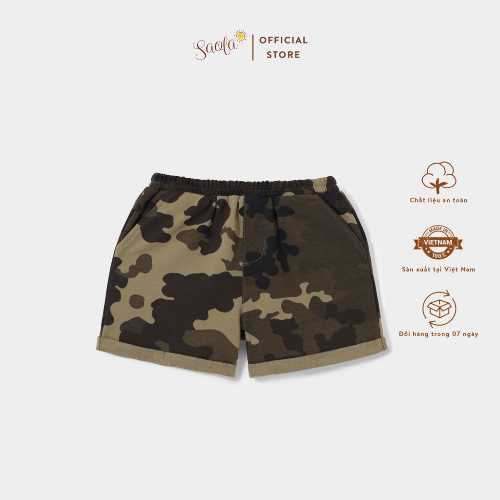 Quần short thun họa tiết camo năng động cho bé - TITUS PANTS - PAL008 - SAOLA CLOTHING