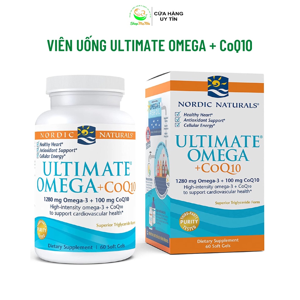 Viên uống dầu cá Omega và CoQ10 Nordic Naturals tăng cường sức khỏe tim mạch.