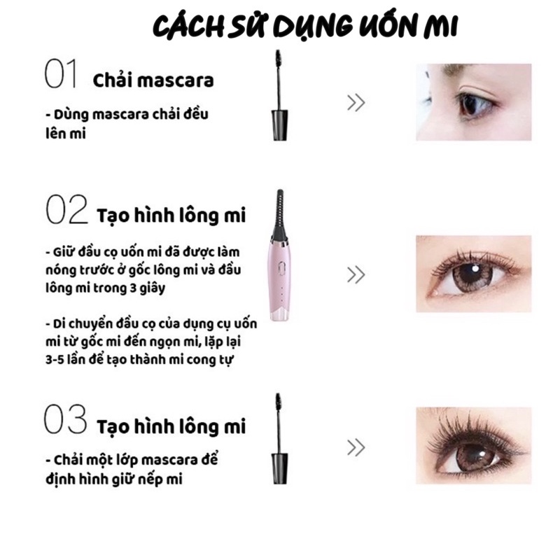 Máy uốn mi nhiệt 3 chế độ cao cấp pin sạc BR 2021