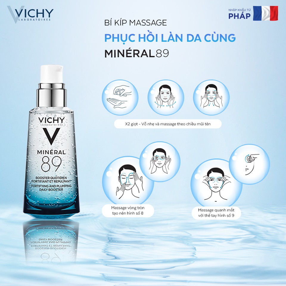 Tinh chất khoáng cô đặc Vichy Mineral 89 chuyên cấp ẩm cấp nước, phục hồi da hư tổn, dịu nhẹ cho da 50ml - MnB Store