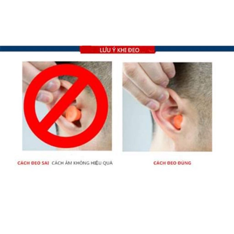 Nút bịt tai, nút nhét tai nhập khẩu chống ồn 3M 1100