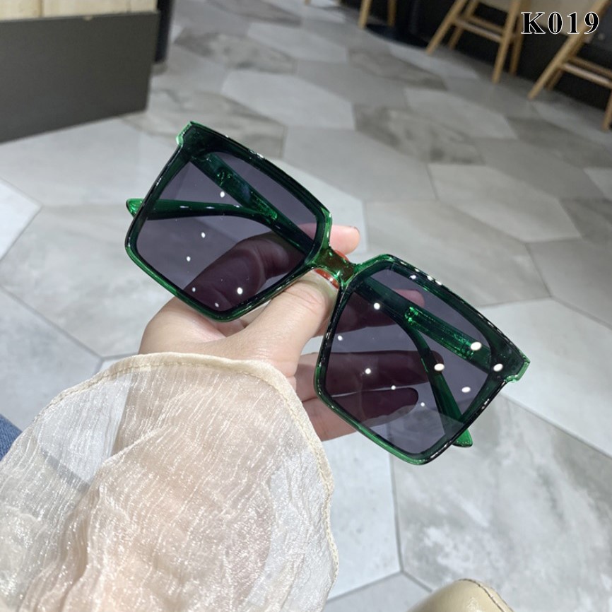 Kính mát nữ đẹp , mắt kính râm gọng vuông nhiều màu chống tia UV400 K019 shop377