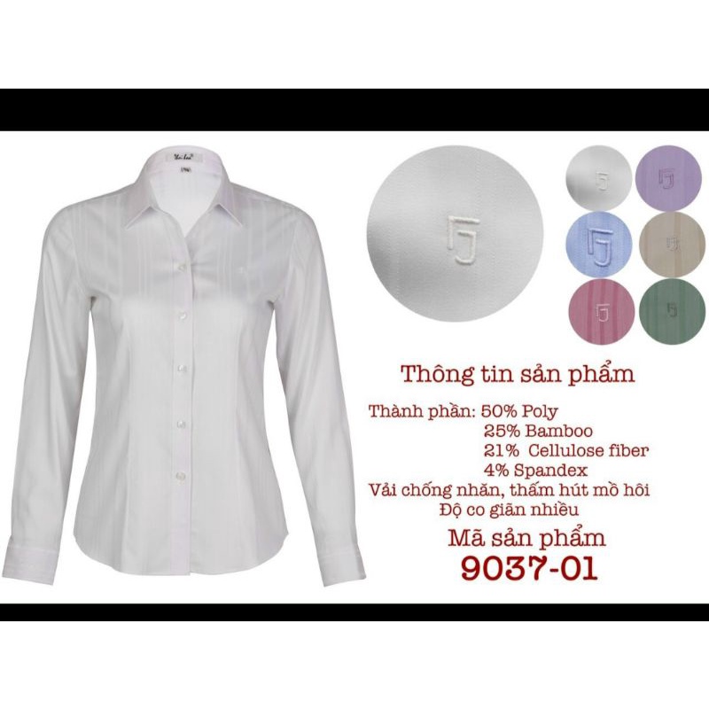 Áo sơ mi nữ Thái Hòa mã 9037 vải sợi tre co giãn
