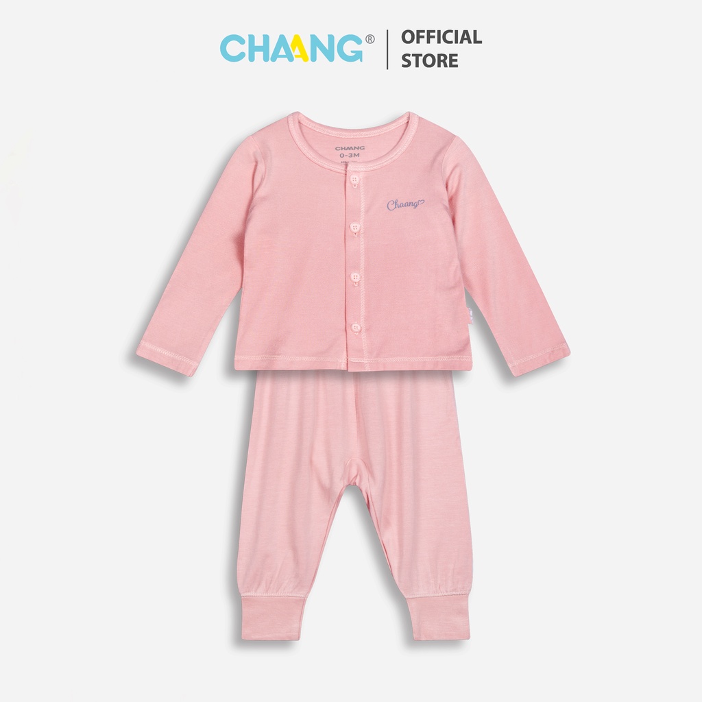 Bộ quần áo dài bé gái cúc giữa Active hồng đỗ
