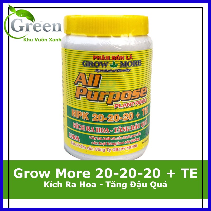 Phân Bón Lá Grow More 20-20-20 + TE USA 100g