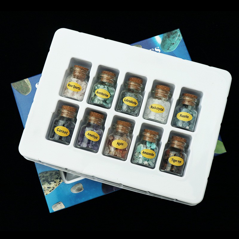 Hộp 10 Lọ Đá Thanh Tẩy Semi Precious Stones