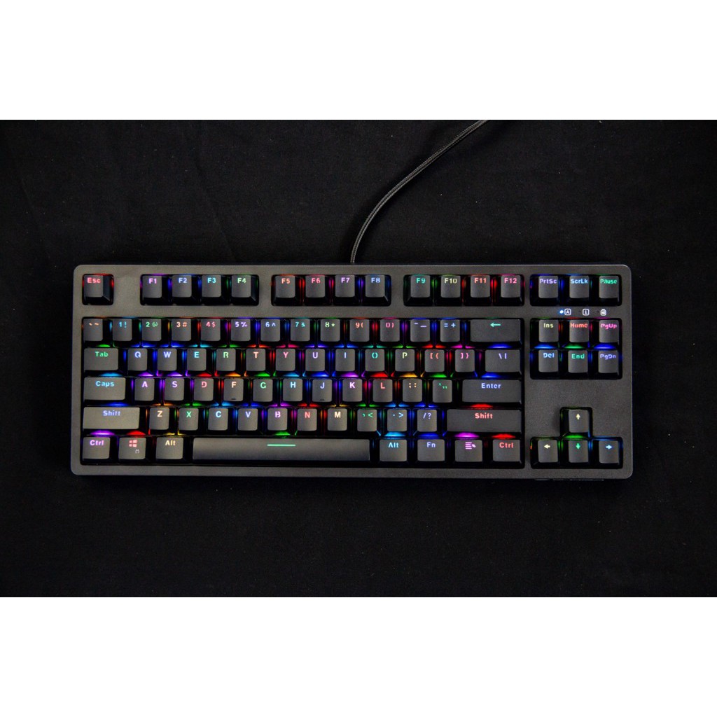 Bàn phím cơ gaming E-Dra EK387 RGB đen, hồng, trắng
