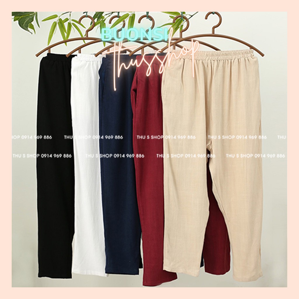 Quần Dài Nữ Ống Rộng Chất Đũi Thái Mát mặc nhà đi chơi du lịch siêu xinh Q2C01 | BigBuy360 - bigbuy360.vn