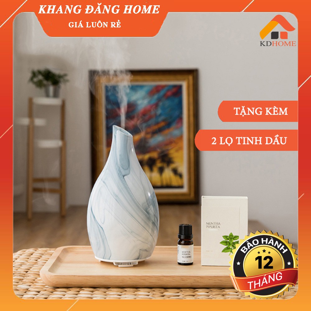 Máy khuếch tán tinh dầu thuỷ tinh vân đá cao cấp