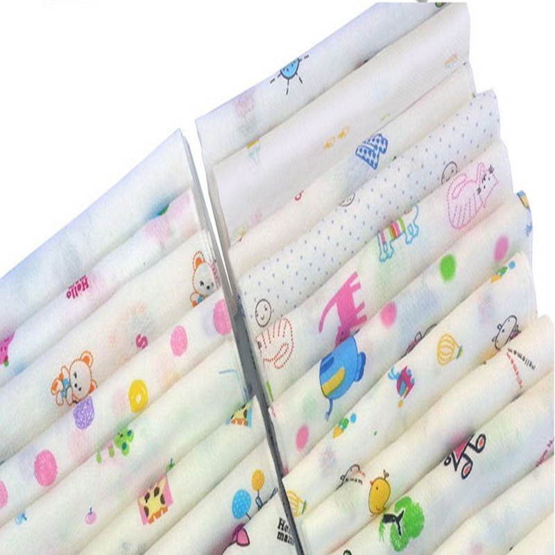 Khăn Cotton Mềm Mại Họa Tiết Dễ Thương Dành Cho Bé