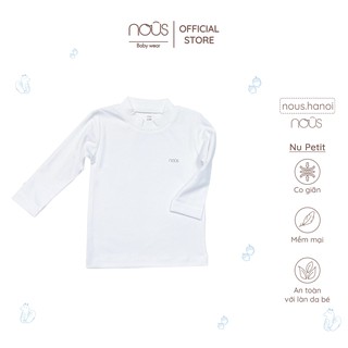 Nous Áo Cao Cổ Nous 3cm Trắng Petit (Size 3-6 Tháng Đến 18-24 Tháng)