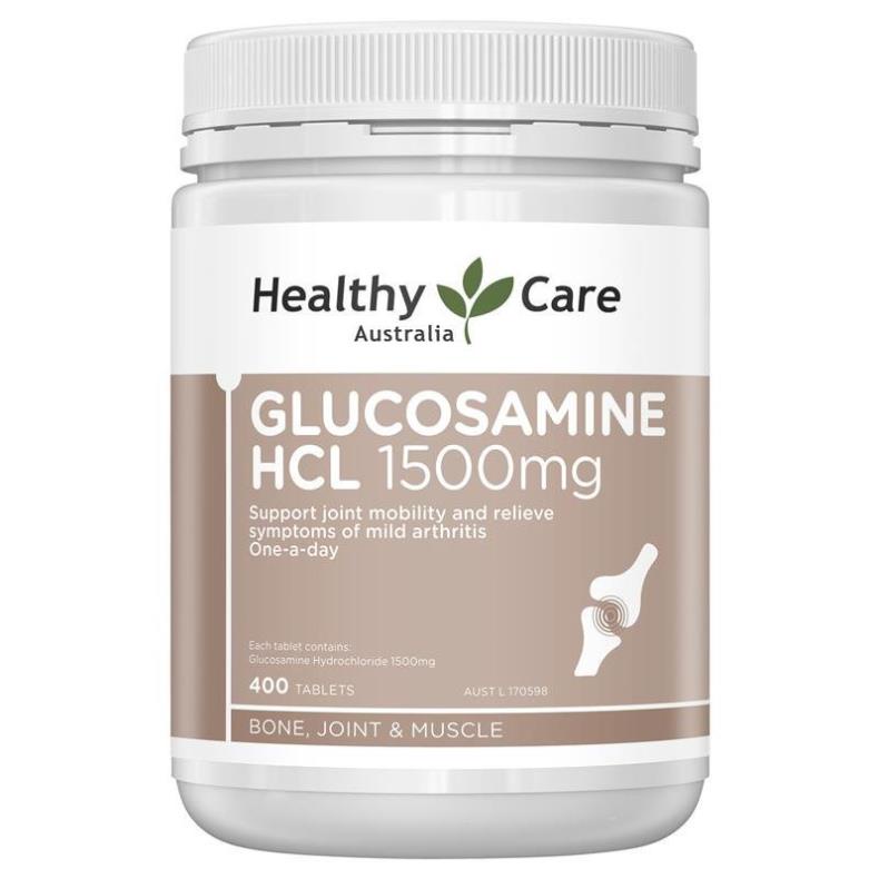 Viên uống Khớp Glucosamin HCL 1500mg Healthy Care Úc 400 Viên