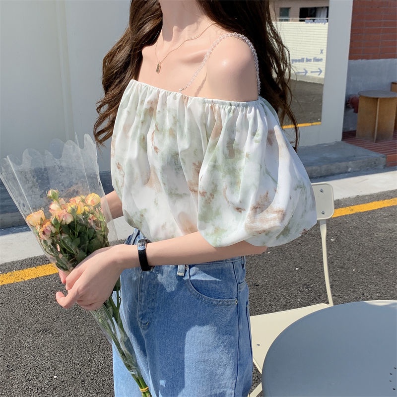 Áo Sơ Mi Chiffon Tay Ngắn Dáng Rộng In Hoa Thời Trang Mùa Hè Hàng Mới Dành Cho Bạn Nữ