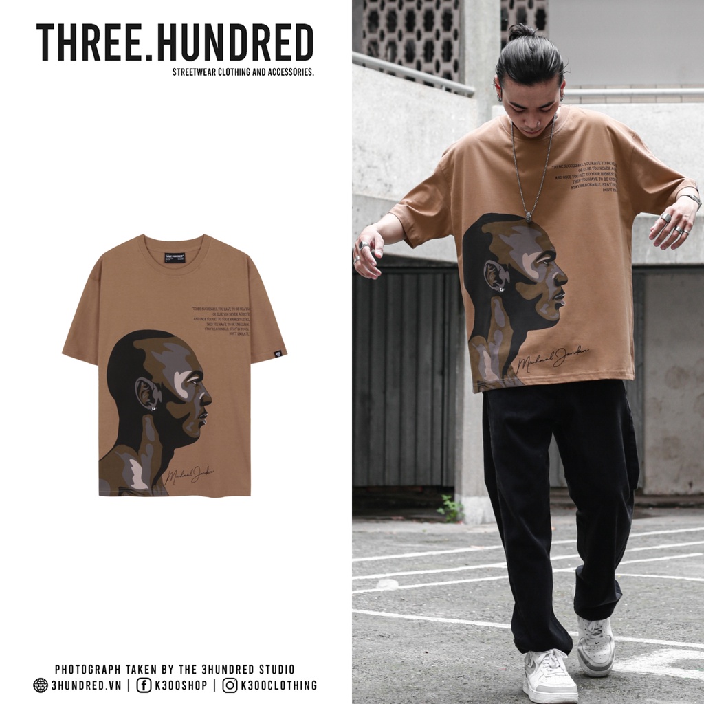 Áo Thun Michael Jordan Màu Nâu Hình In Sắc Nét Chất Liệu 100% Cotton Form Rộng Thoải Mái Unisex Nam Nữ | BigBuy360 - bigbuy360.vn
