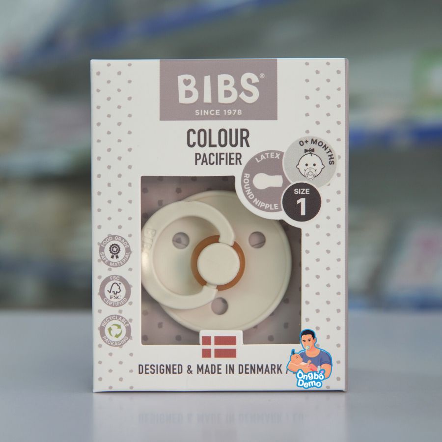 Ti ngậm BIBS, ti giả BIBS Đan Mạch dành cho bé từ sơ sinh (tặng nắp trứng) - Ongbodemo