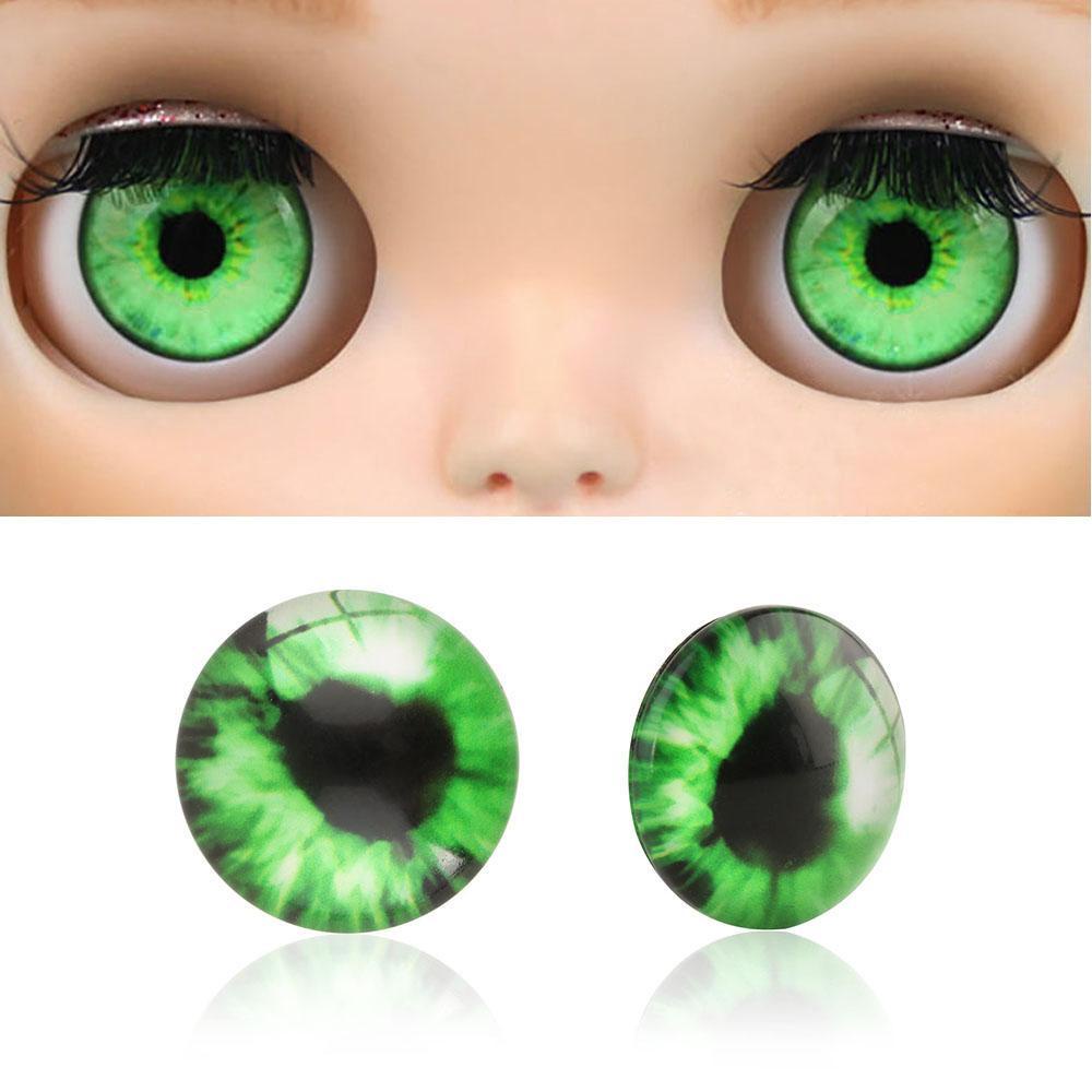 Set 1 20 Con Mắt Nhựa 10MM / 16MM / 20MM Trang Trí Thủ Công Mới