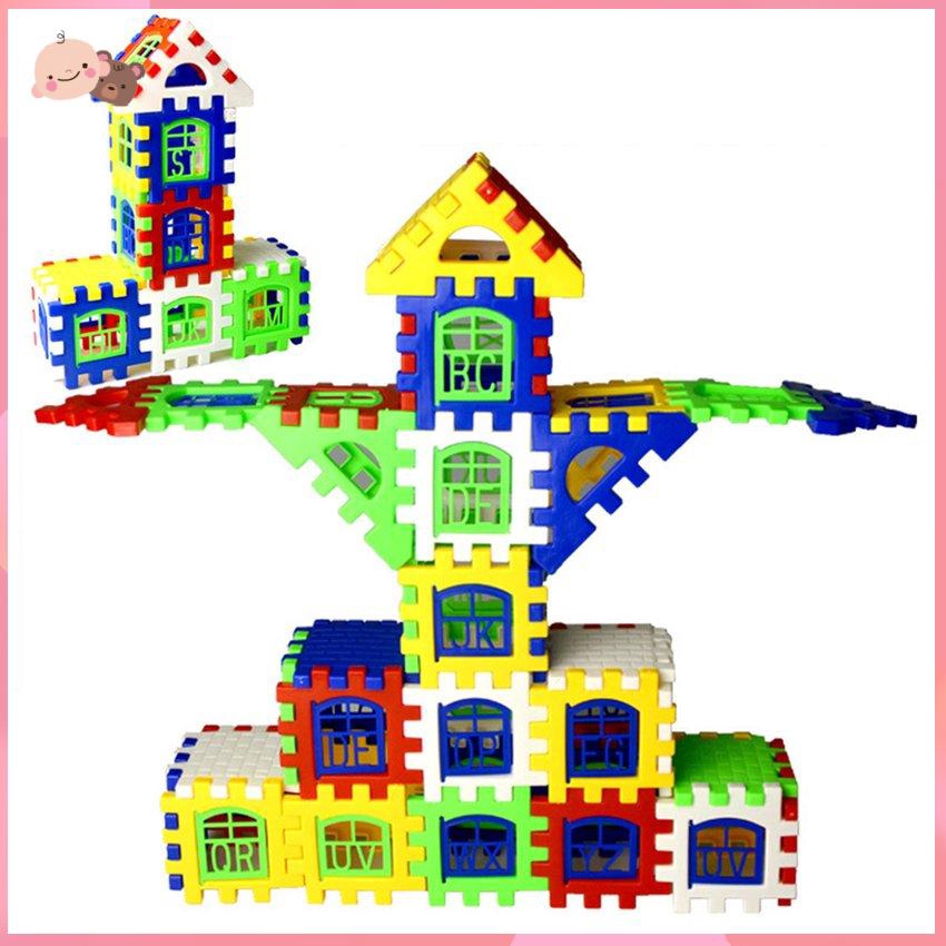 Bộ đồ chơi 24 khối lắp ráp ngôi nhà 3D độc đáo vui nhộn