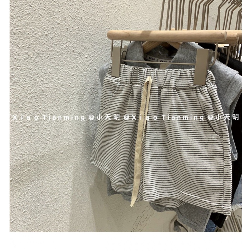 [Babycat] Hàng Có Sẵn Set Áo Thun Tay Ngắn + Quần Dài Họa Tiết Kẻ Sọc Phong Cách Nhật Bản Hàn Quốc Nhật Bản 2022 Mùa Hè Cho Bé Trai Bé Gái