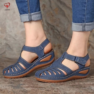 Giày Sandal Nữ Da Pu Thời Trang Vintage