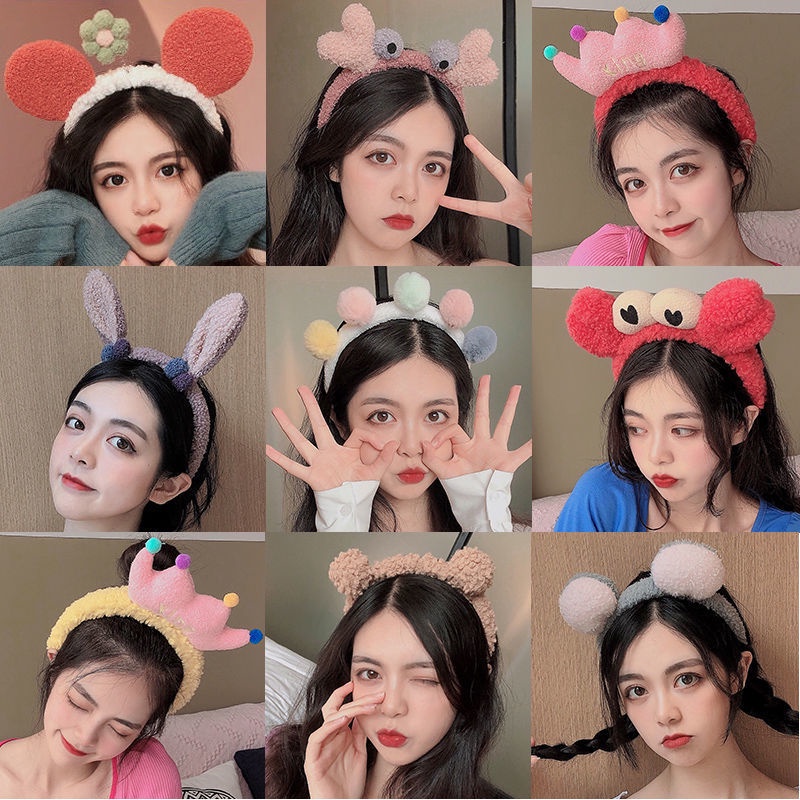 Băng Đô Cài Tóc Vải Cotton Hình Thú Dễ Thương Thời Trang Thu Đông Hàn Quốc 2022