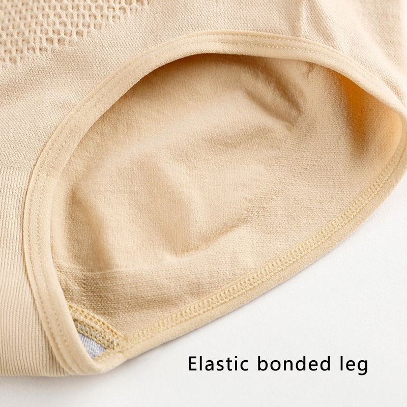 4 Pcs Women 3D Honeycomb Panties Seamless Warm Palace Underwear