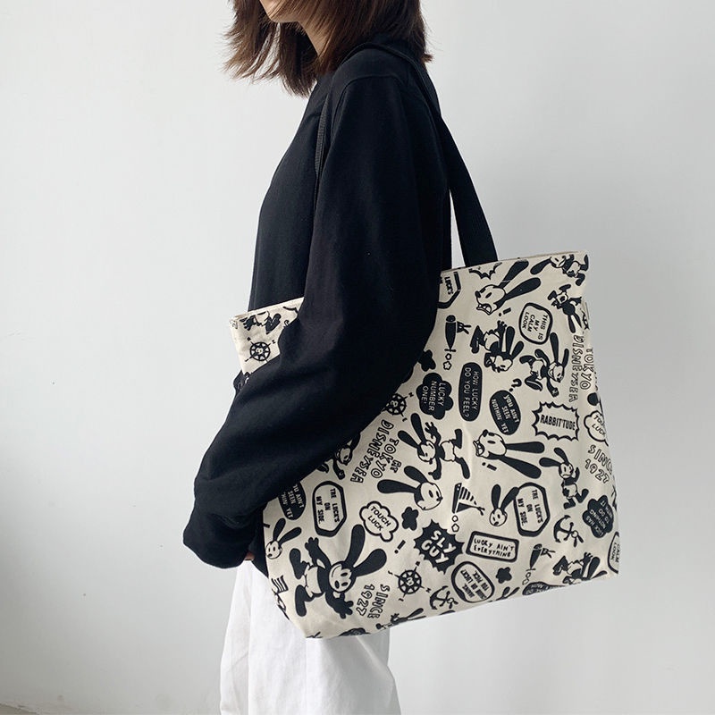 Túi Xách Canvas Cỡ Lớn Thiết Kế Đơn Giản Cho Nữ