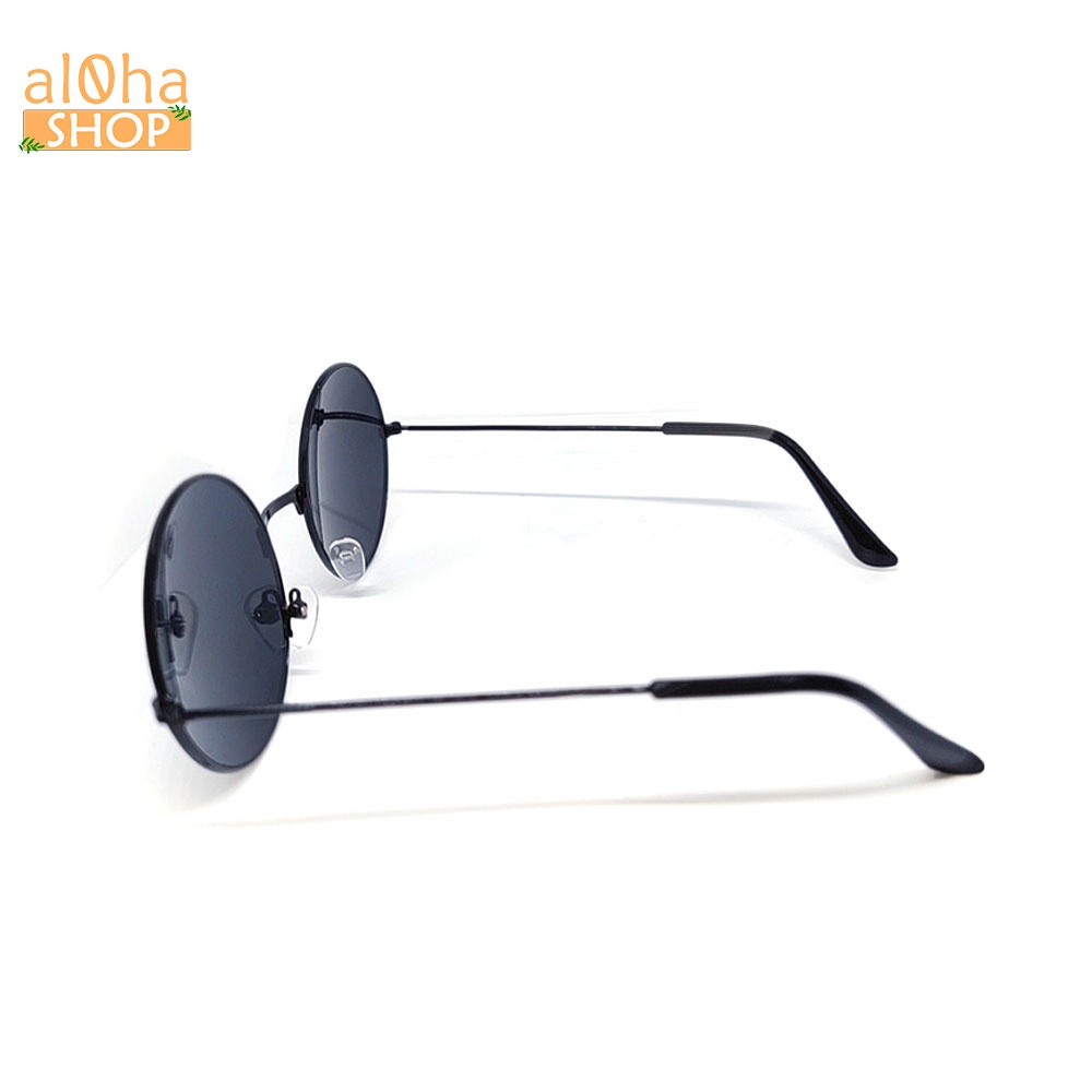 Kính mát thời trang chống nắng gọng sắt tròn K018 unisex nam nữ kính râm thầy bói phong cách - al0ha Shop