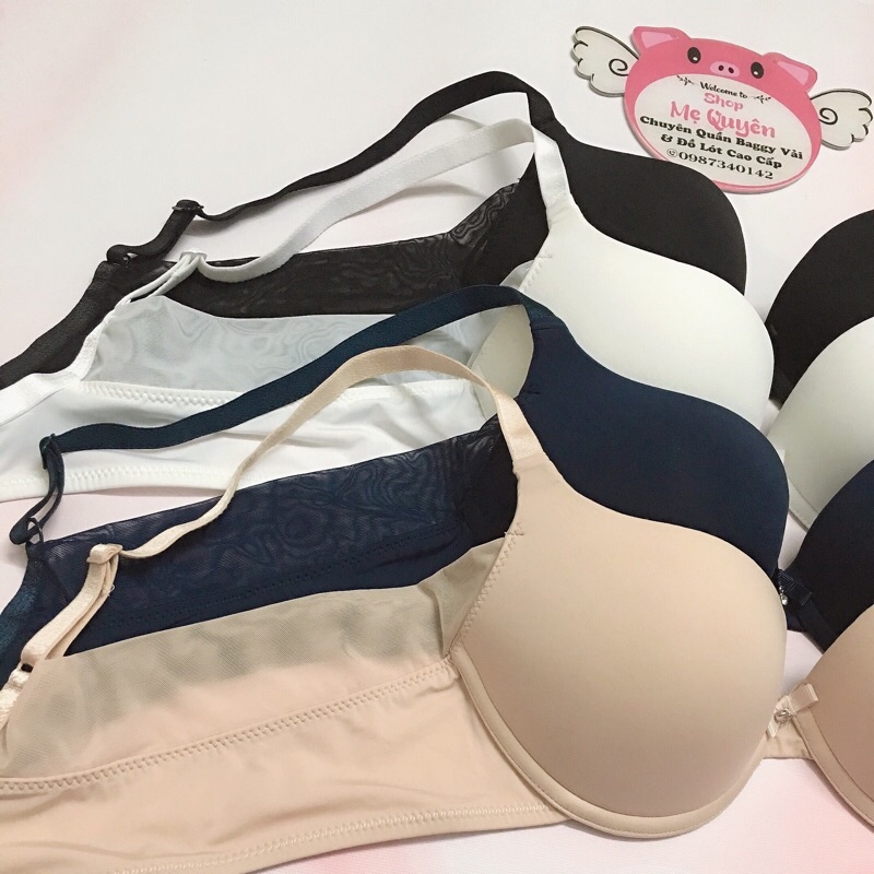 Áo lót nữ Anny Thái Lan mút độn kép 3cm, có gọng dẻo nâng gom ngực tự nhiên, dây lưng lưới lụa bản to che mỡ thừa