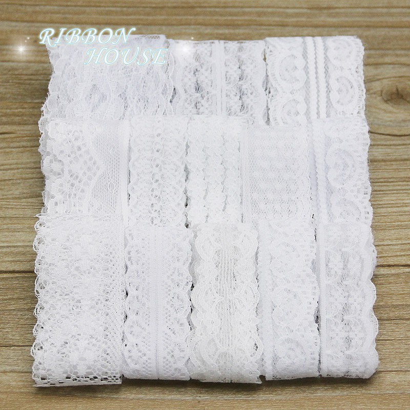 Gói 10 cuộn dây ruy băng dùng để trang trí quà tặng/tiệc cưới nhiều màu sắc tùy chọn