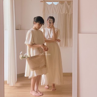 |0303 studio| đầm linen tay chuông - dòng Ớt Chuông