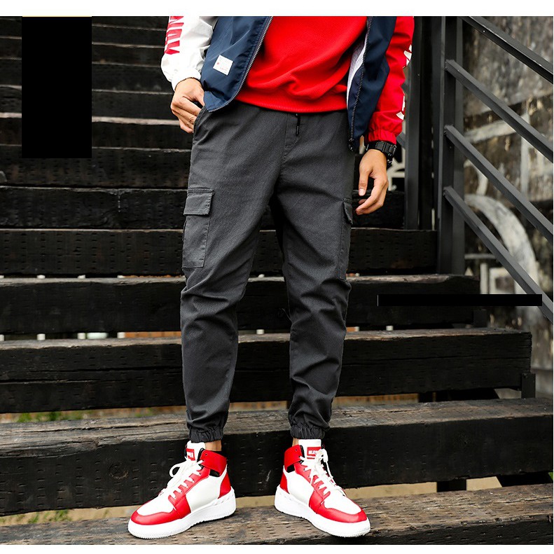Quần jogger unisex túi hộp vải kaki nhẹ có độ co giãn nhẹ nhàng chất xịn ống bó khỏe khắn - QJP1952A+B+C | BigBuy360 - bigbuy360.vn