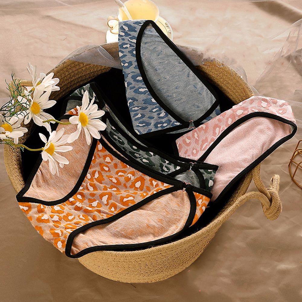 SOMEDAYZL Quần Lót Cotton Không Đường May Họa Tiết Da Báo Quyến Rũ Cho Nữ