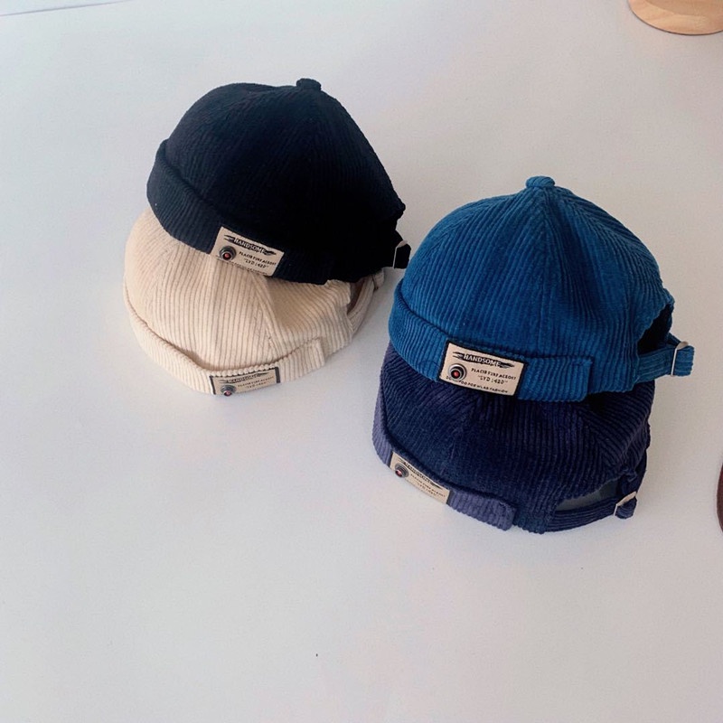 Mũ Beanie Vải Nhung Thêu Chữ Phong Cách Hip Hop Thời Trang Cá Tính