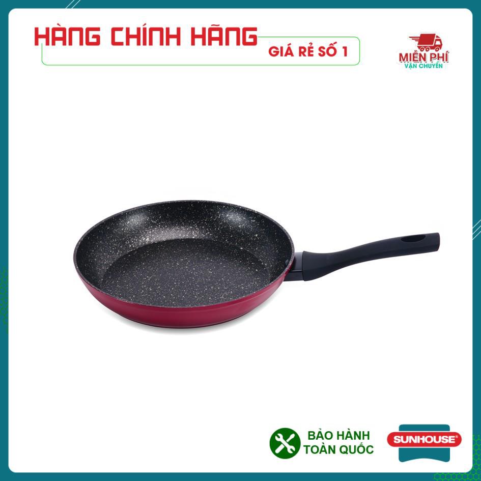 Chảo Đá Hoa Cương Đáy Từ SUNHOUSE Siêu Chống Dính Đủ Size 24cm,26cm,28cm