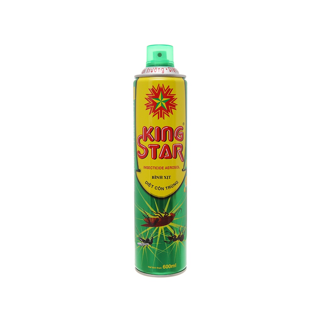 combo 2 - Bình Xịt Côn Trùng Kingstar - Hương Chanh Diệt Kiến, Muỗi, Dán 600ml