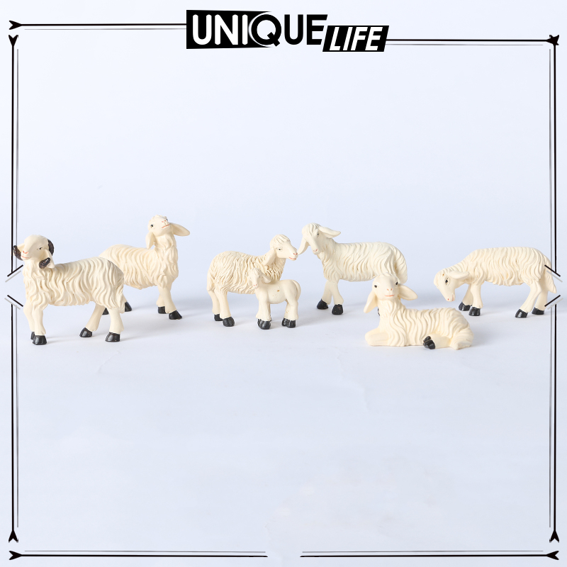 6 Mô Hình Cừu Trang Trí Nhà Búp Bê Ngoài Trời