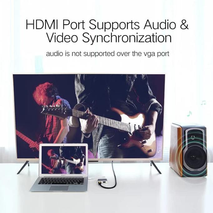 Bộ Chuyển Đổi Thunderbolt Mini Sang Hdmi & Vga 2 Trong 1 Oiha X Ugreen Đen | BigBuy360 - bigbuy360.vn