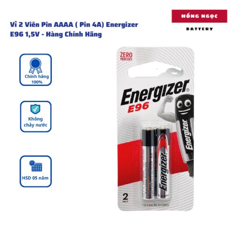 Pin AAAA ( Pin 4A ) 1,5V Energizer - Vỉ 2 Viên Chính Hãng