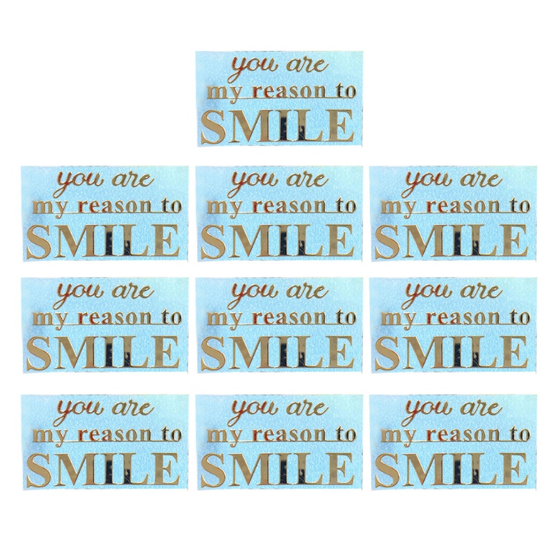 Set 10 tấm hình dán chữ cái tiếng anh bằng nhựa epoxy độc đáo