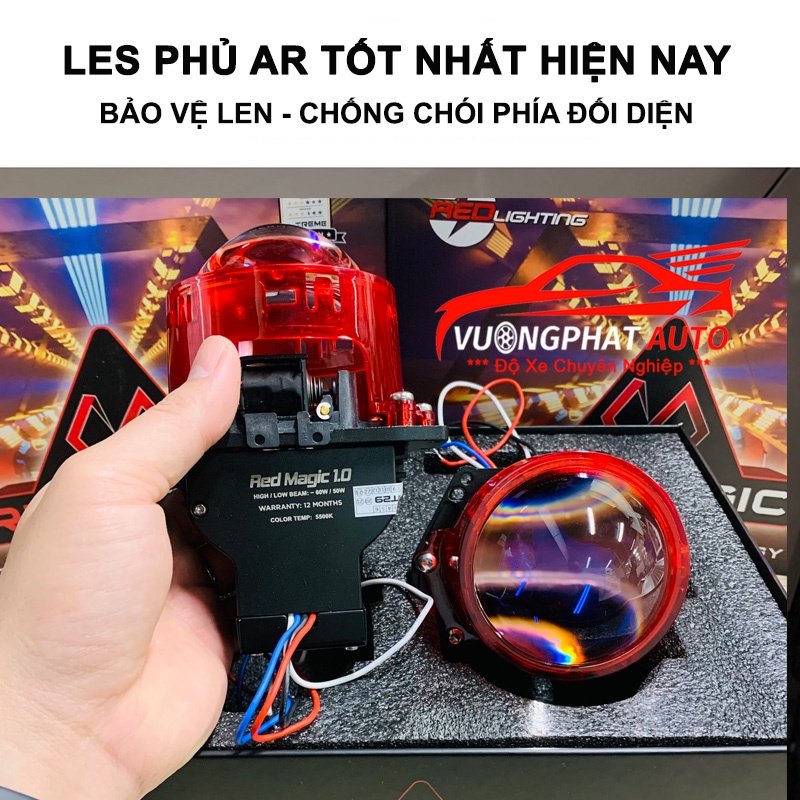Bi Cầu Ô Tô Xe Máy Titan Red Magic GTR Chính Hãng Miễn Phí Lắp Đặt, Đèn Led Trợ Sáng Siêu Sáng Siền Bảo Hành 12 Tháng