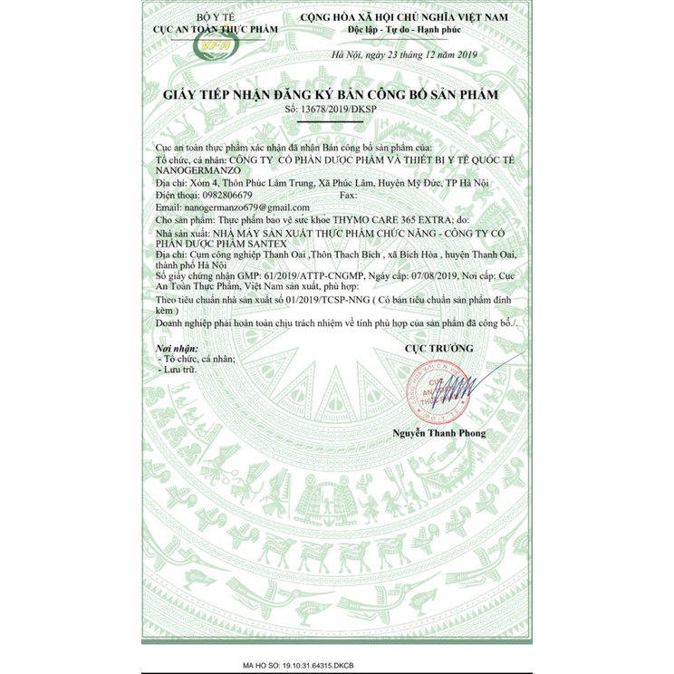 Thymo care 365 Extra - Viên uống tăng cường sức đề kháng