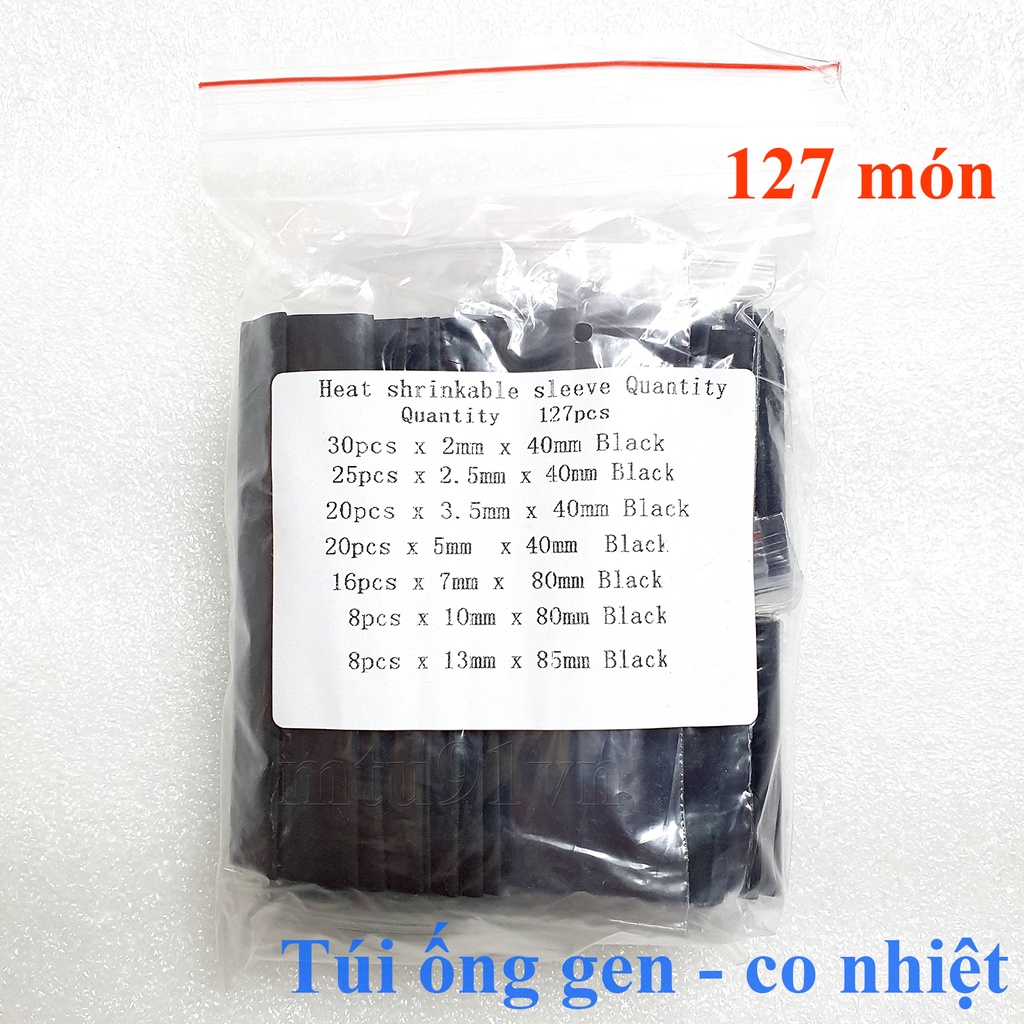 Túi ống gen - dây co nhiệt nhiều màu nhiều, đủ kích cỡ 127 328 530 cái