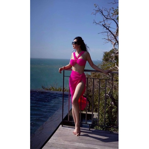 Đồ bơi nữ đi biển - Bikini 2 mảnh chữ V Hồ Ngọc Hà sang chảnh [Cao Cấp]